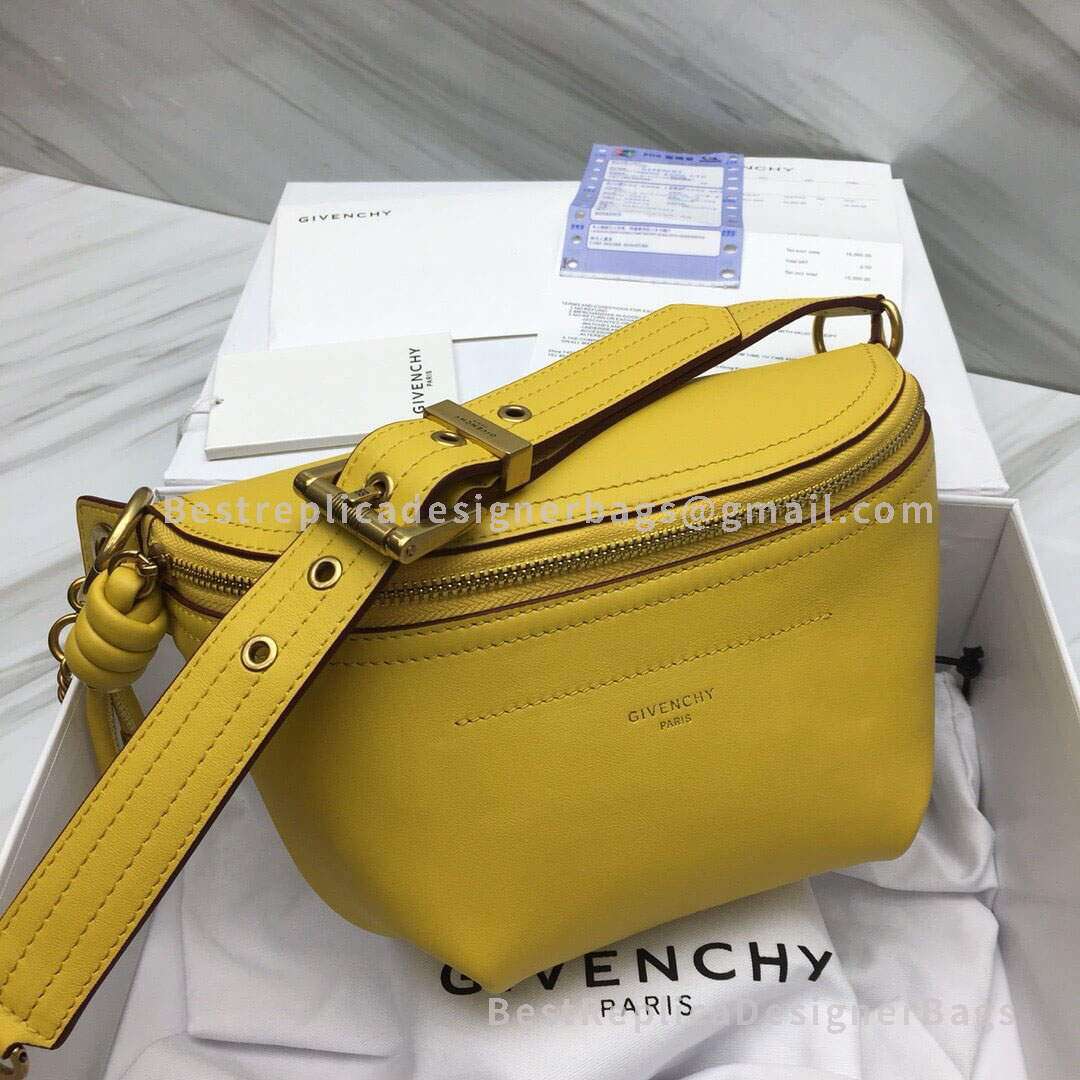 Givenchy Whip Bum Bag In Calfskin Leather Yellow GHW 29932
